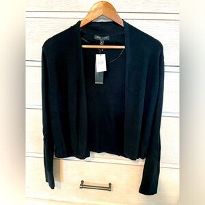 Banana republic black cotton silk cardigan